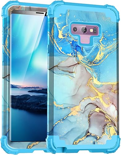 Miniatura 9 de Funda para Galaxy Note 20, tres capas de plástico duro resistente a prueba de golpes y silicona suave híbrida contra caídas, para niñas y mujeres