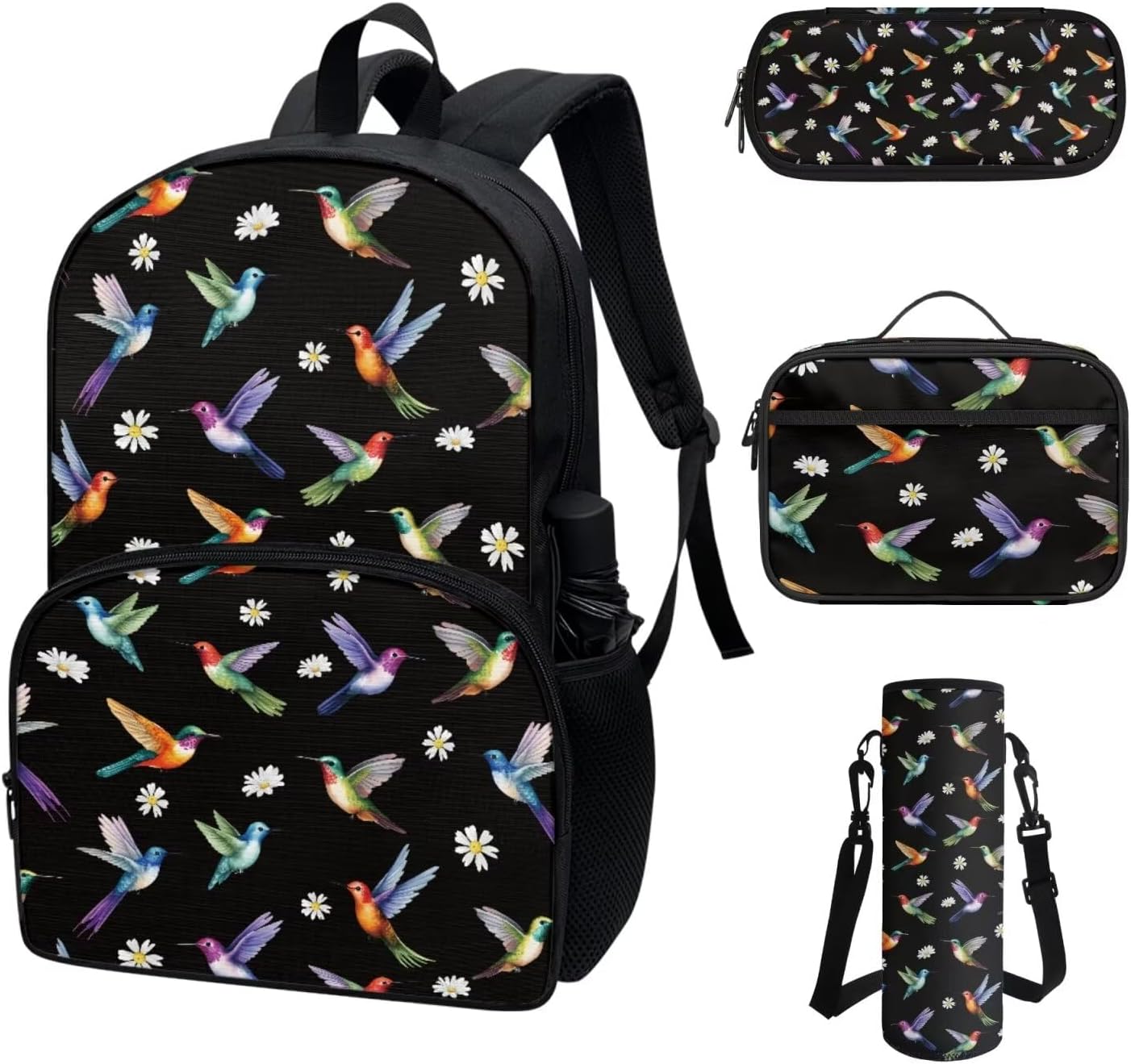 COEQINE 3 in 1 Meisjes Rugzak met Lunchbox Set Grote Capaciteit Potlood