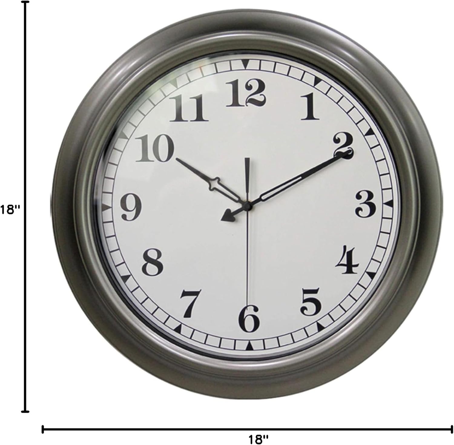 SBTXHJWCGLD Outdoor Garden Wall Clock, 18In Large Decorative Wall Clock Wall Clock Bathroom Shower Fitness Swimming Pool Bathroom Waterproof and Moisture-Proof Wall Clock for Kitchen Pool Outd