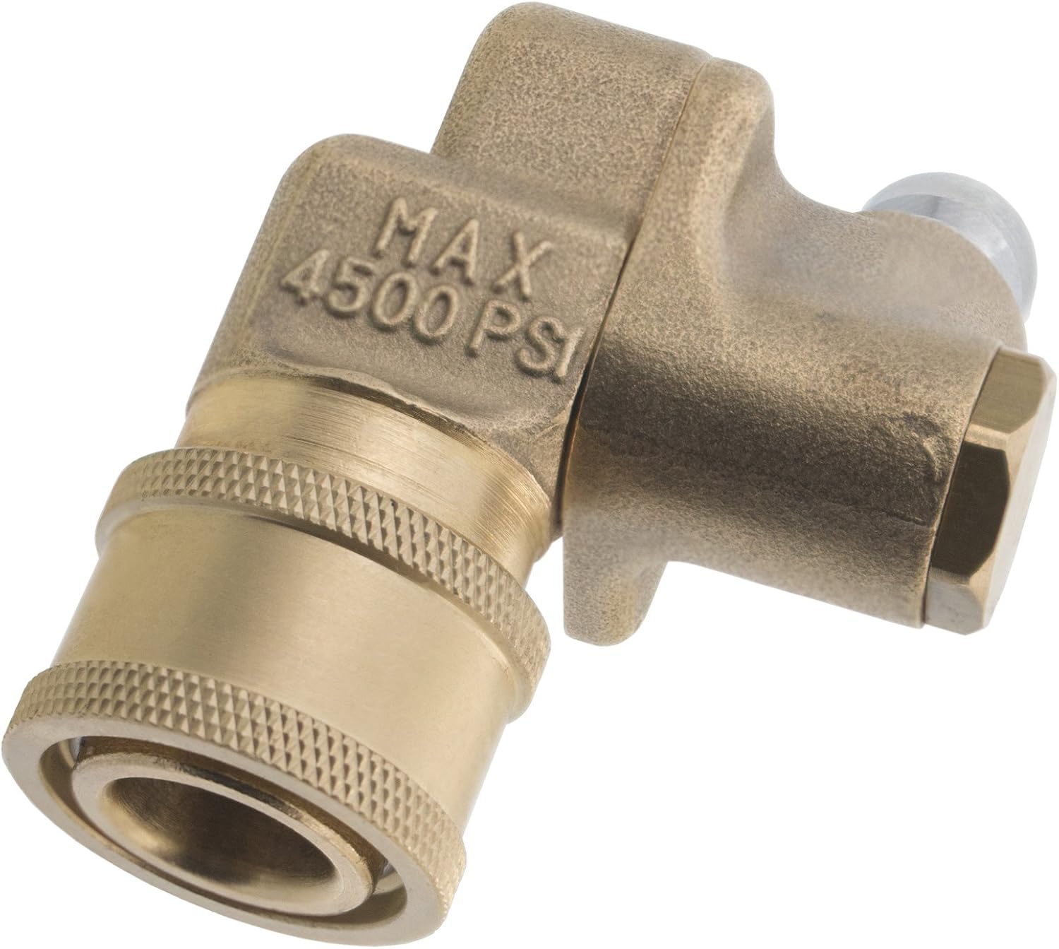 Erie Tools Pressure Washer 1/4" 120 Degree Pivoting Quick Connect Brass Coupler 4500 PSI