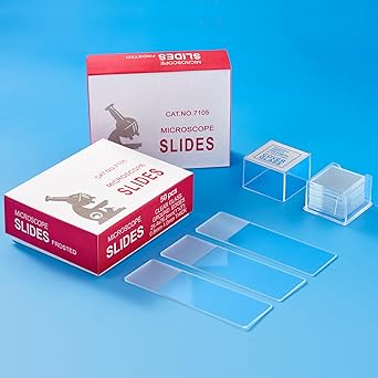 300pcs Microscope Slides and Coverslips Set 100 Slides + 200 Cover Slips, Pre-Cleaned Colorless Glass with Frosted End, Polished Edges & 45 Safety Corners for Lab, Classroom, Homeschool STEM