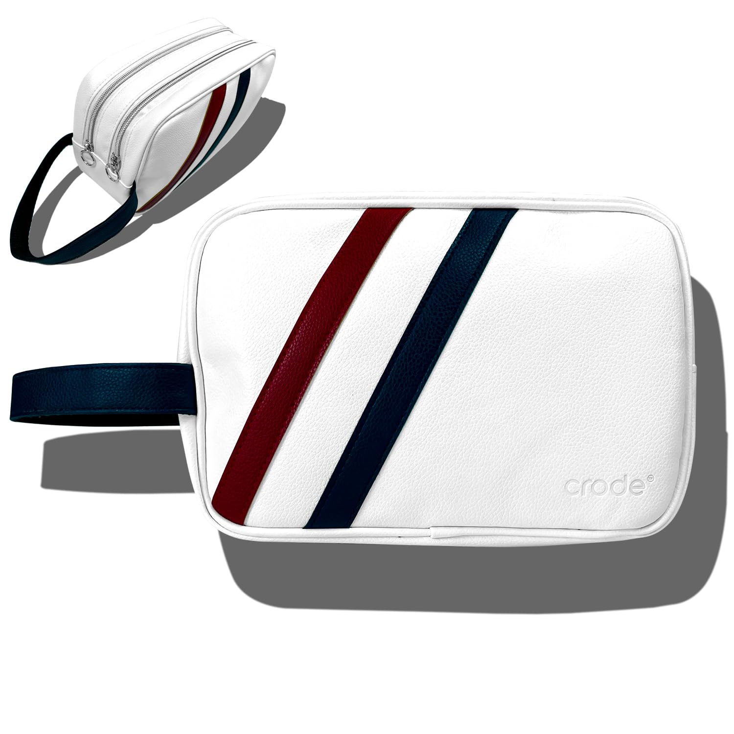 CRODE Golf Valuables Pouch, Golf Ball Bag Accessories Carry Organizer Premium Leather Case for Golf Glove, Tees, Ball Markers, Repair Tools, Phone and