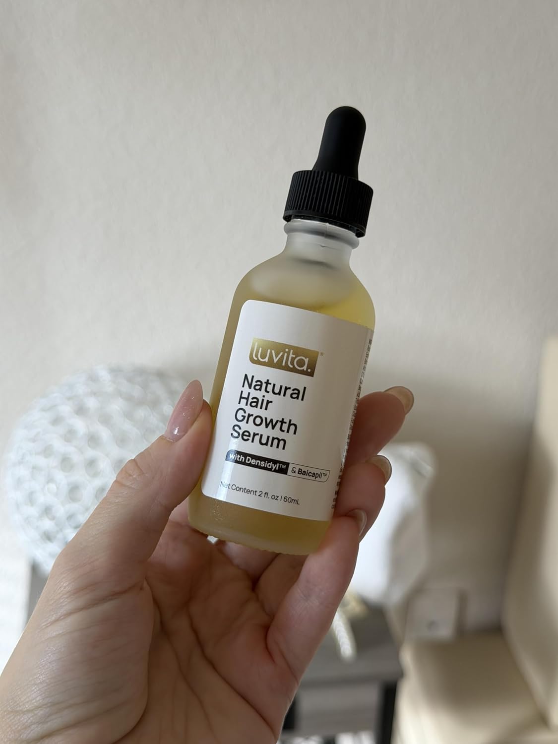 Hair Growth Serum for Thicker Hair & Density – Redensyl, Baicapil & Rosemary – Reduces Hair Fall & Breakage | Luvita – 2 fl oz (60 ml) - Image 7