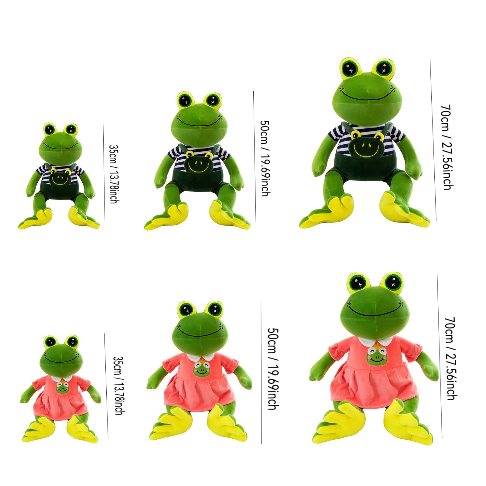 Kuscheltier 35cm/50cm/70cm Plüschtiere Kuscheltiere Plushie Plüschtier Stofftier Aus Weichem Plüsch Frosch Spielzeug Niedlich Für Kinder & Erwachsene, Tolle Geschenkidee