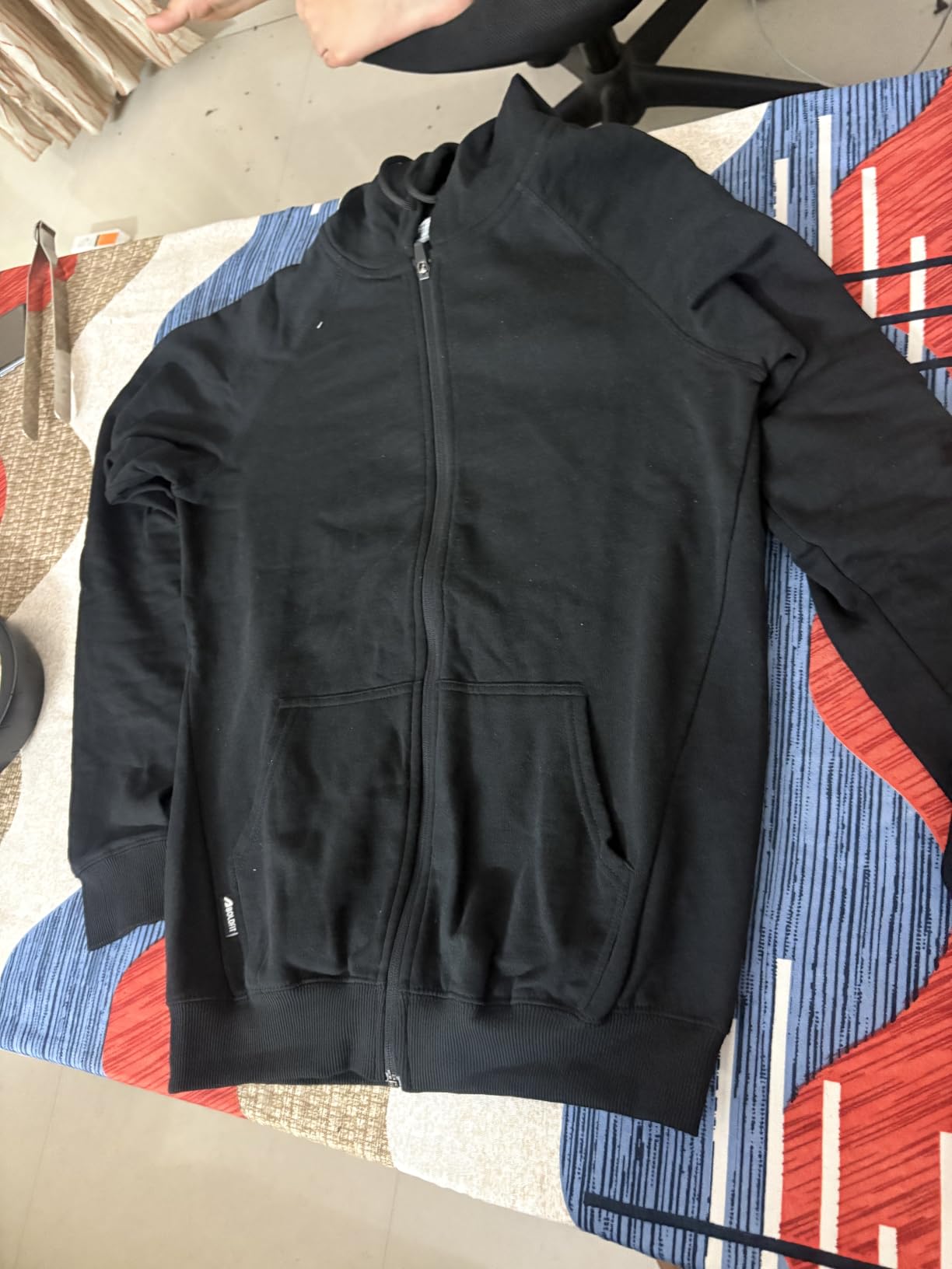 71psl72E9LL Boldfit Sweatshirt for Man Zipper Hoodies Jackets for Men Stylish Latest Hoodies Man Winter Wear Pullover Casual Sweat Shirt Travel Office Outdoor Cotton Blend with Pockets Full Zipper - Black
