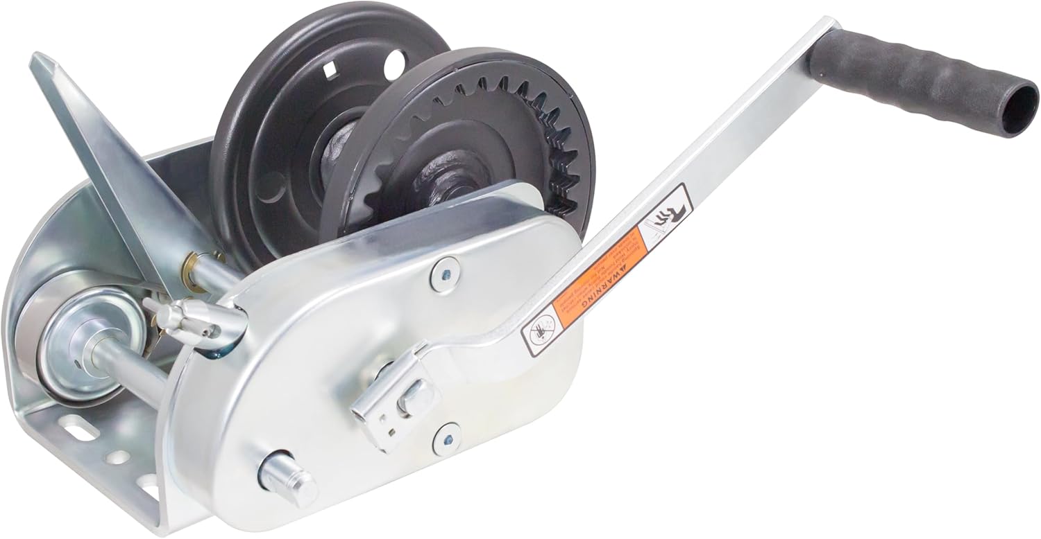 Dutton-Lainson Company DL3500B Black 3500 lbs 2-Speed Pulling Winch with Plated Hand Brake