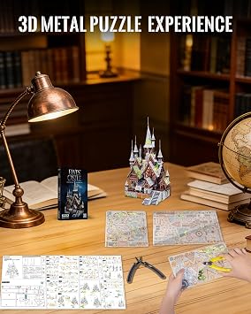 Piececool 3Dメタルパズル エルフの城 メタルモデルキット 大人用 DIY 建築組み立てキット 家族の時間 ホームデコレーション 最高のギフト