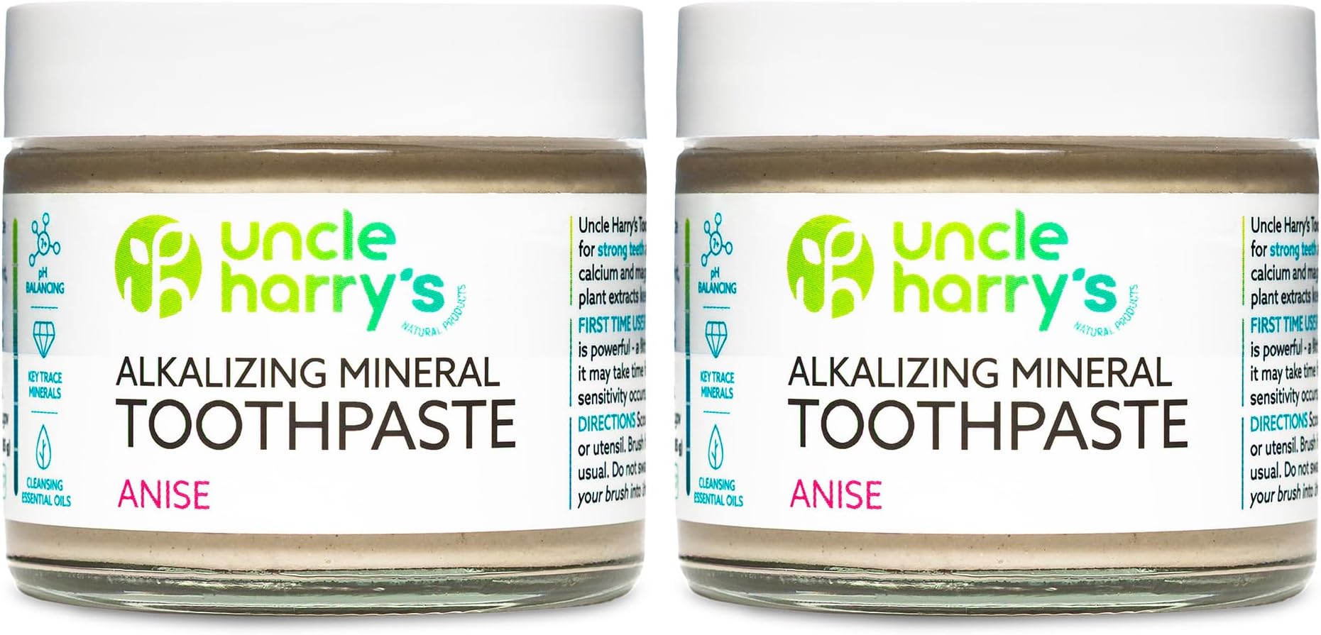 Uncle Harry's Fluoride Free Toothpaste - Anise (3 oz glass jar) … (2)