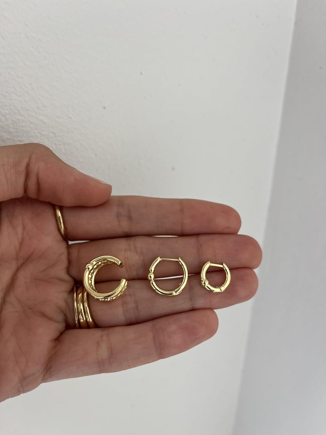 BaubleBar Huggie Earrings, Trendy Gift, Fashion Jewelry, Gold-Plated Earrings for Women, Small Hoop Huggie Earring Sets - Image 3