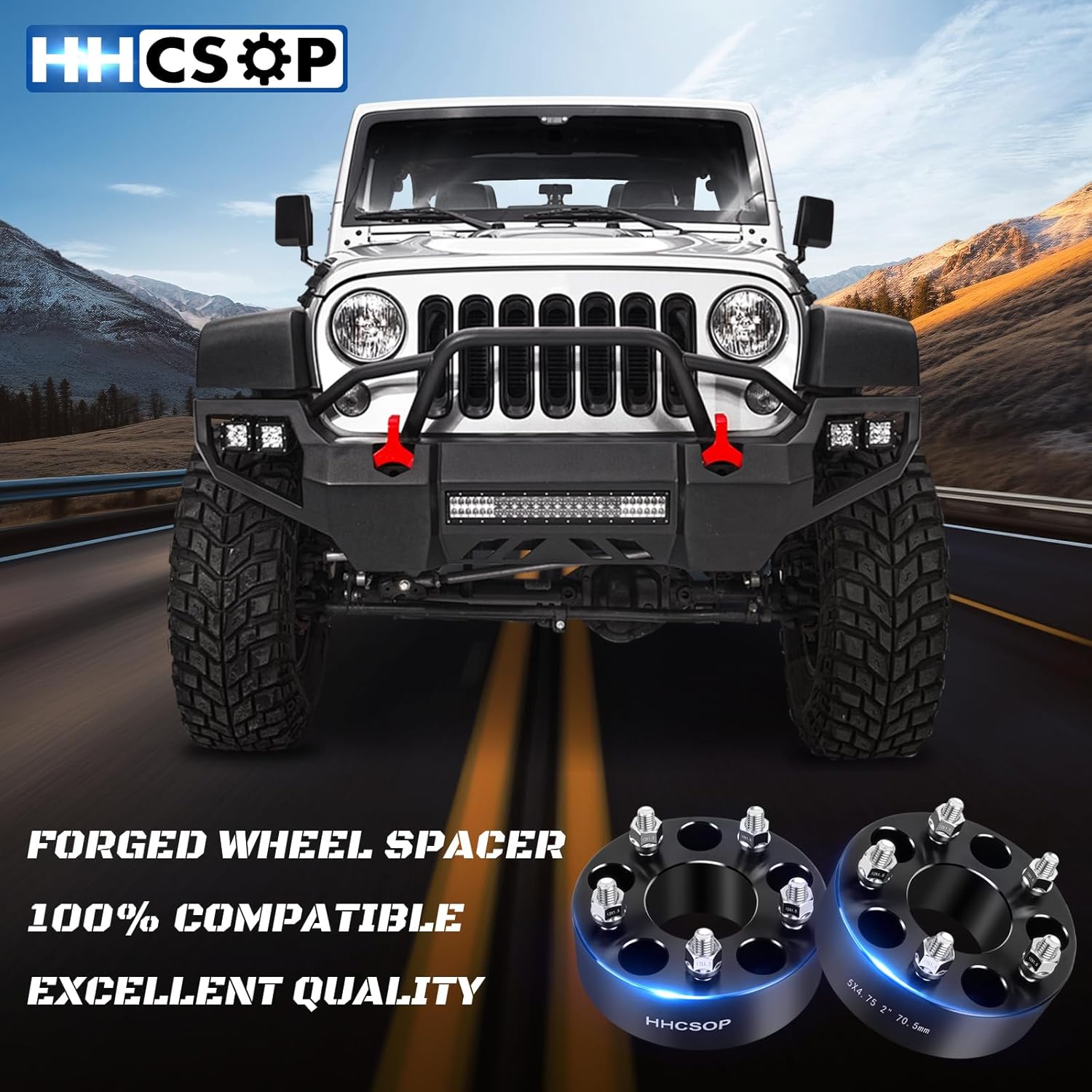 5x4.75 Wheel Spacers 2" (50mm) Bore 70.5mm with M12x1.5 Studs for Chevy S10 Blazer Corvette Camaro Corvette Impala/GMC S15 Sonoma Jimmy Pontiac Firebird, 2PCS 5x120.65 Wheel Adapters 2 Inch - Image 7