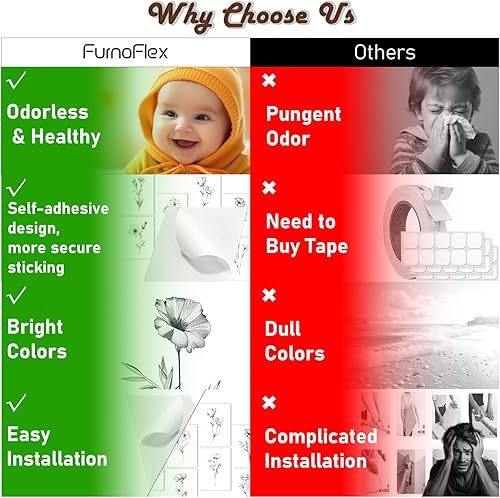 Miniatura 7 de FurnoFlexArt Acoustic Panels Tiles Decorative Room Sound Proof Foam Absorbing Panels Noise Dampening Canceling Reducing Blocker for Walls (Floral