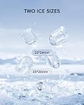 Ecozy Countertop des fabricants de glace, Ultra Slim Design avec panneau à couleurs complètes, lumières intérieures, 26 lbs/24H, Machine à glace auto-nettoyante pour la maison/cuisine/RV