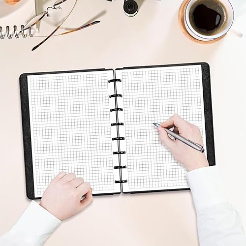 Miniatura 6 de A5 TUL - Papel de recambio de cuadrícula con disco de 8 discos, 100 hojas200 páginas, papel de cuadrícula de hojas sueltas, papel blanco de 3.53