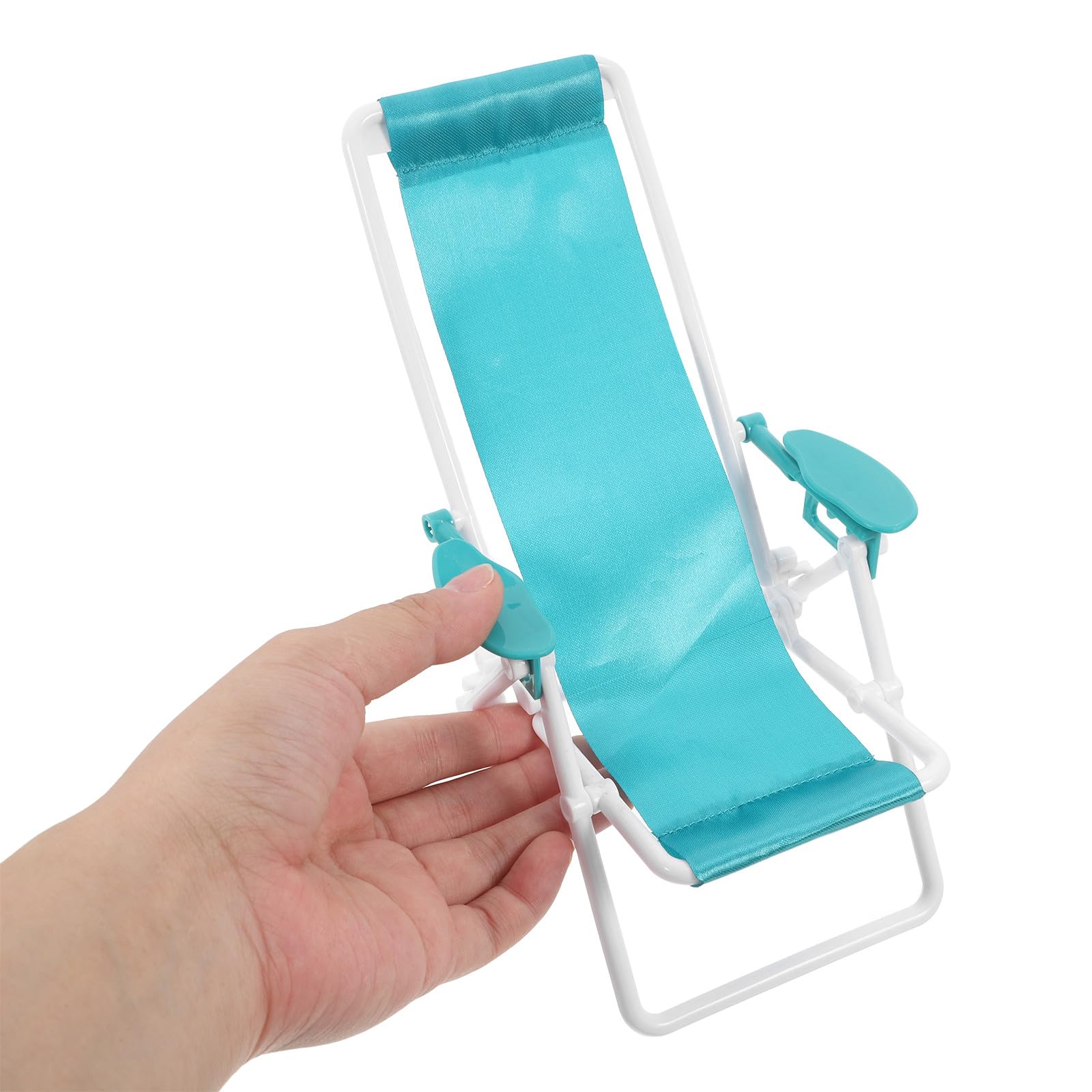 SHINEOFI Miniature Folding Beach Chair Dollhouse Furniture Lightweight Plastic Lounge Chair Accessory for Outdoor Picnics Camping and Decoration - Image 3