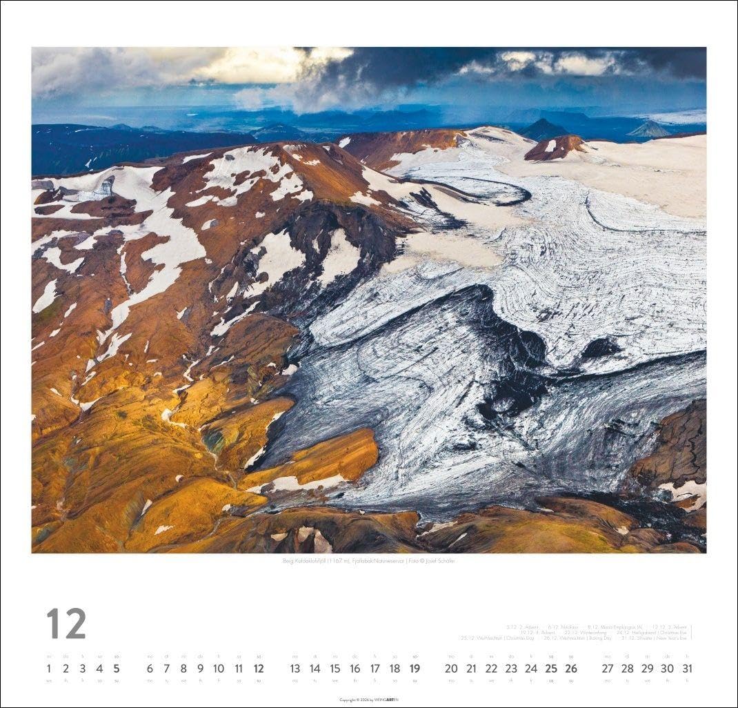 Island Kalender 2027 - Insel aus Feuer und Eis: Wandkalender XXL mit 12 atemberaubenden Fotos von Islands Gletschern, Vulkan-Landschaften und ... Schäfer. Kalender im Großformat 48 x 46 cm