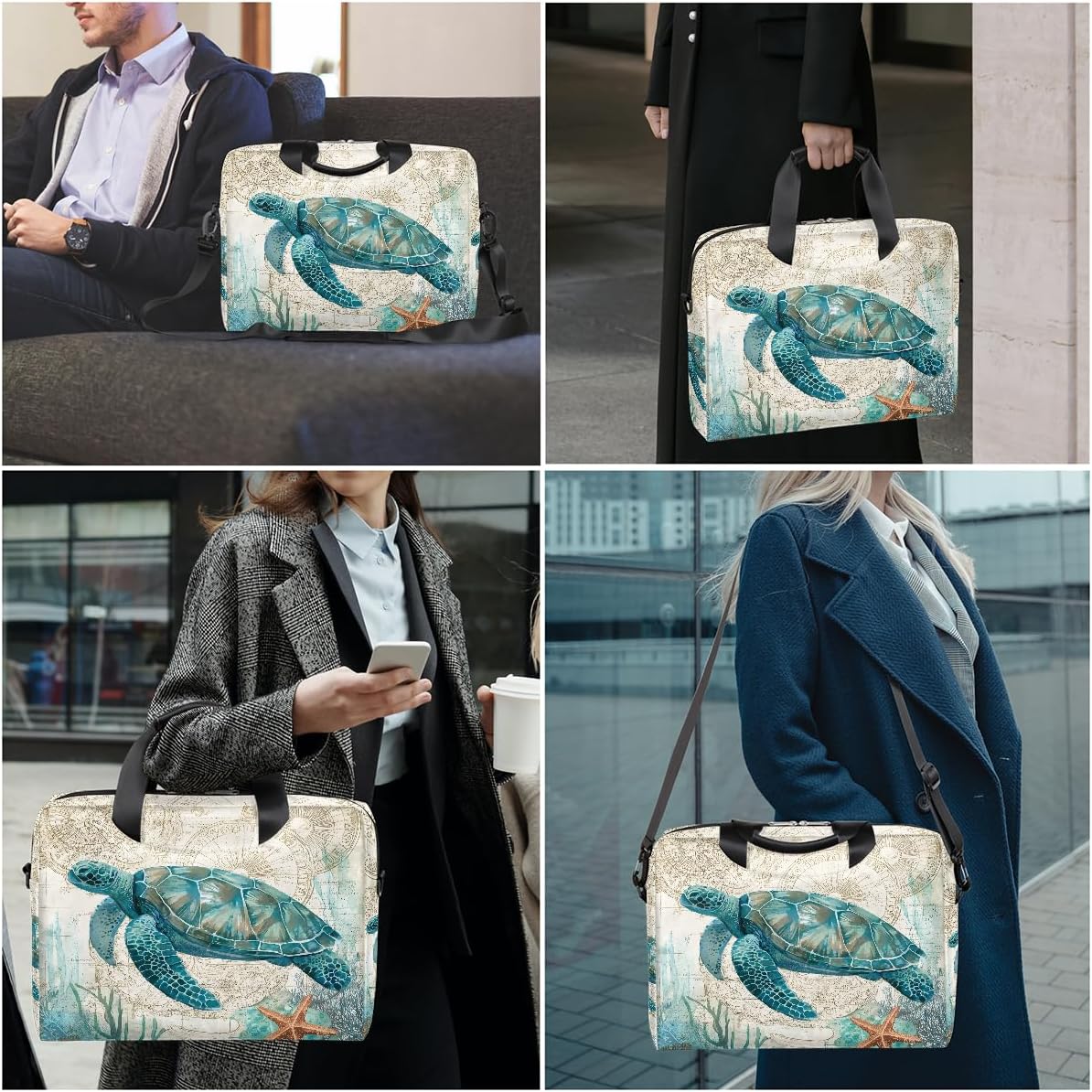 Cute Laptop Shoulder Bag for Women Men, Computer Laptop Bag Laptop Sleeve Case Laptop Satchel Briefcase Carrying Bag QA-1