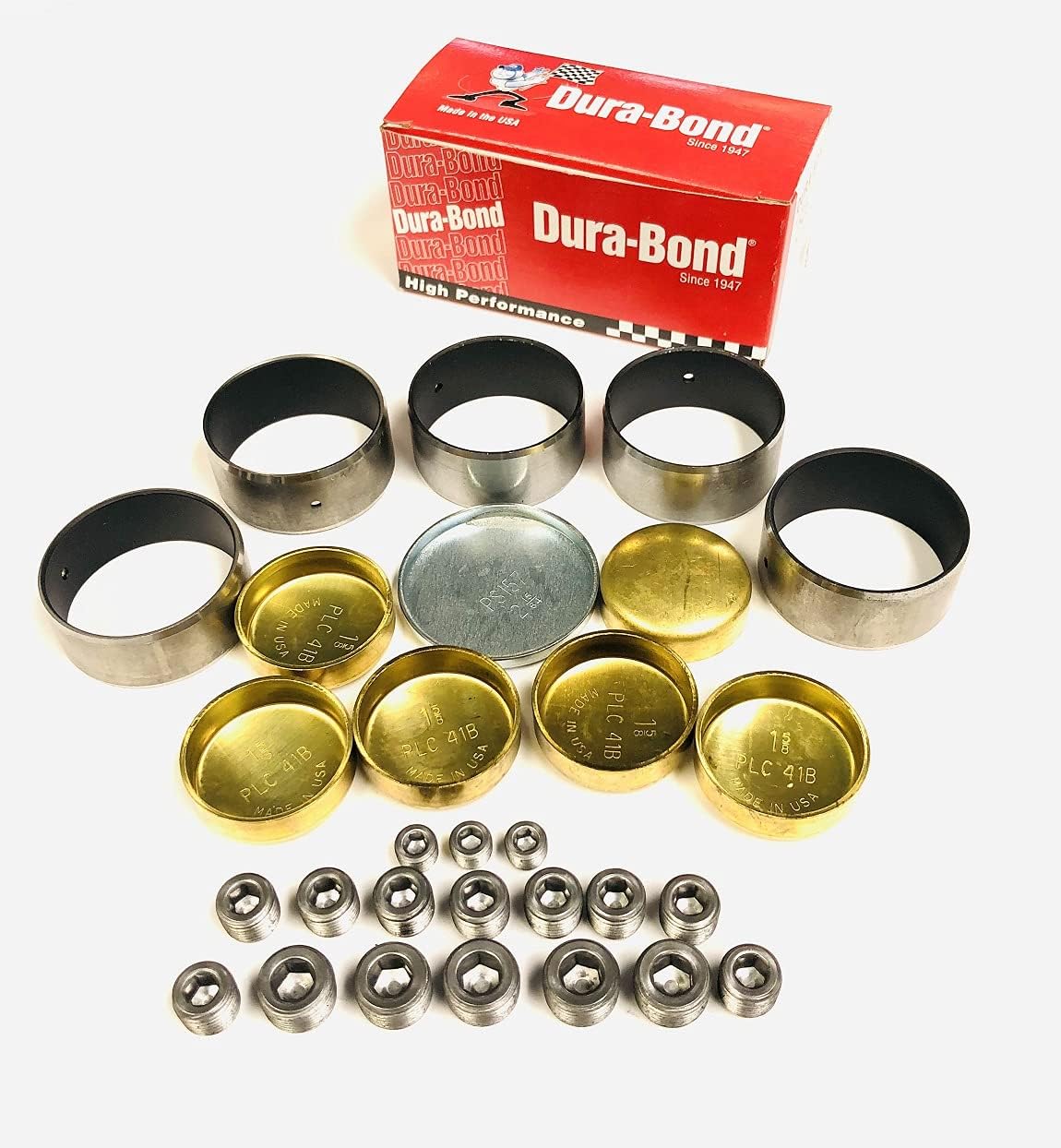 Coated HP Cam Bearings & Brass Freeze Plugs compatible with 1991-2000 366 CID (6.0L), 427 CID (7.0L) 8 & 454 CID (7.4L) Chevy's.