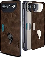 Vista 9 de Funda de cuero premium para Asus ROG Phone 7, diseño retro, funda protectora completa para Asus ROG Phone 7 5G (azul oscuro)