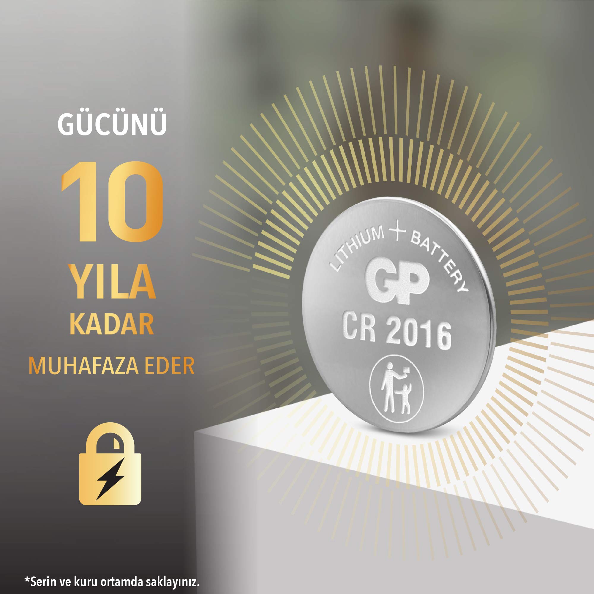 GP Battery Batteria Super Litio a Bottone CR2016 (Blister 1 Pezzo)