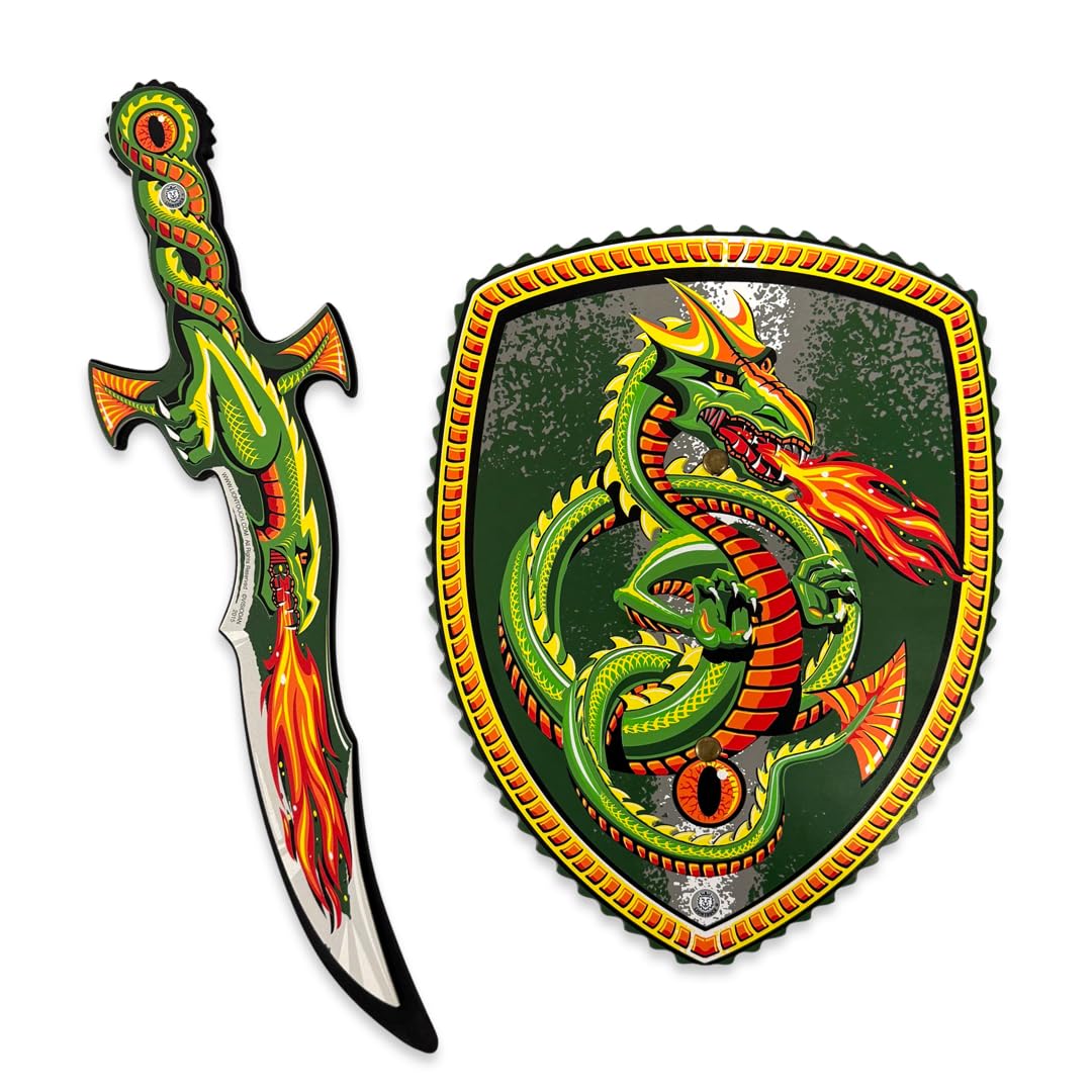 Liontouch - Dragon Slayer Foam Sword & Shield Set - 3+ Years | Pretend Play Toy Weapons for Toddlers & Kids in Fantasy Style | Made of Durable & Safe