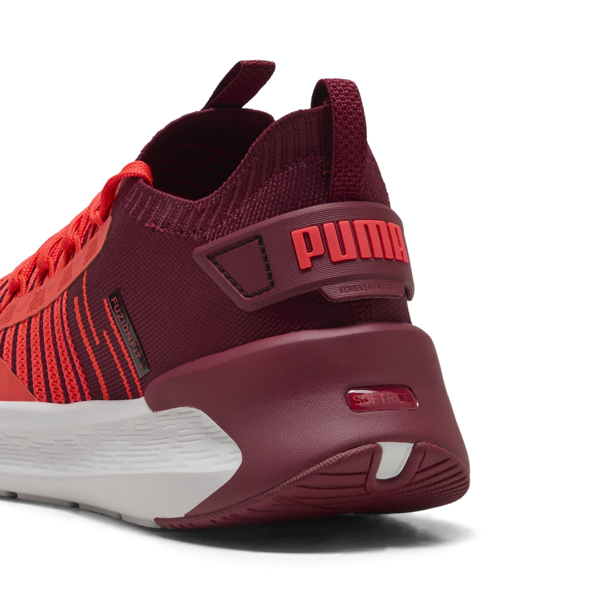 Puma Softride Symmetry Fuzion LS, buty do biegania ulicznego dla obu płci - dla dorosłych, Ultra Red Garnet Glow Glacial Grey, 41 EU