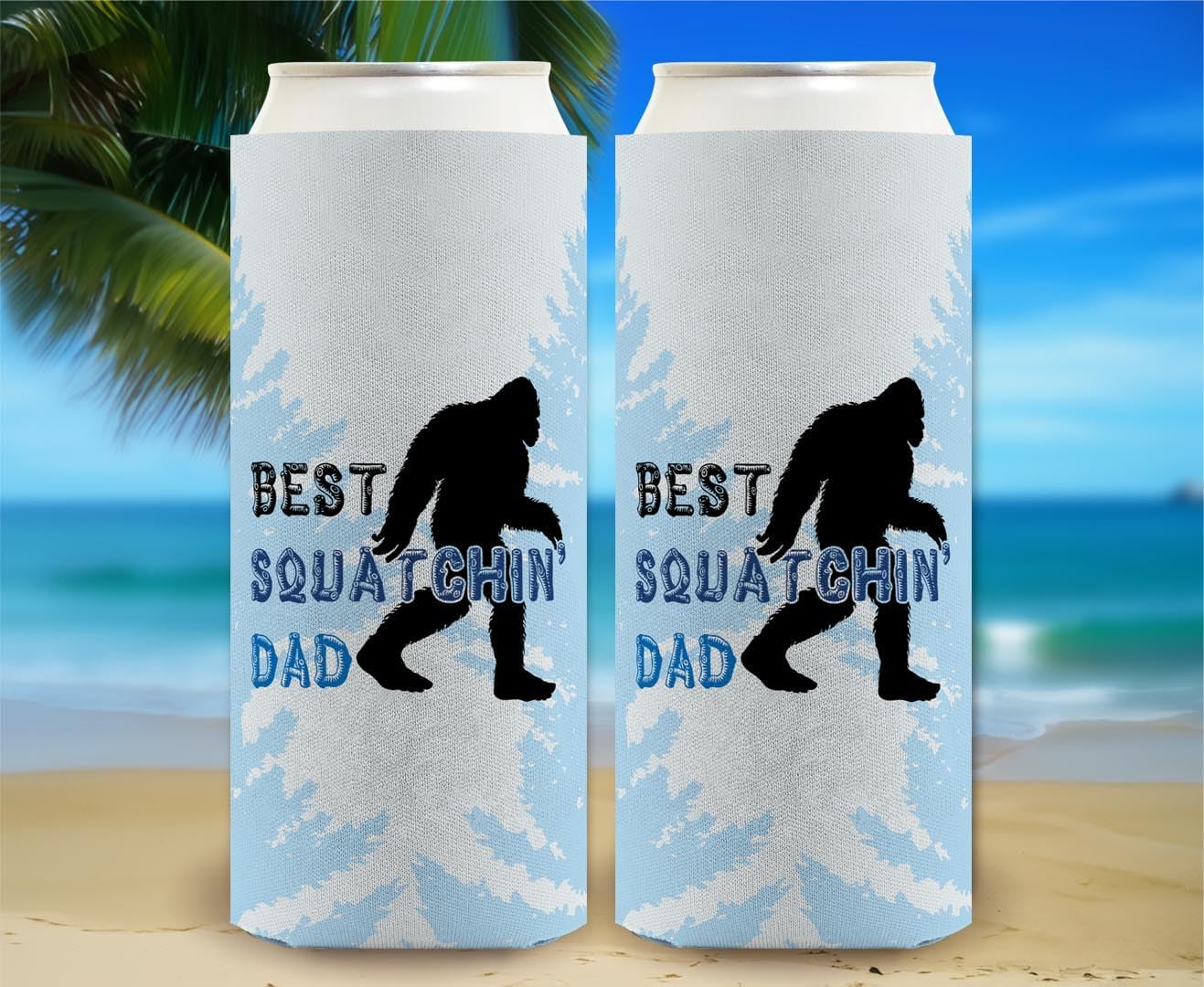 Dad Gifts From Daughter Best Squatchin' Dad 12-Pack Ultra Slim Can Thermocoolers