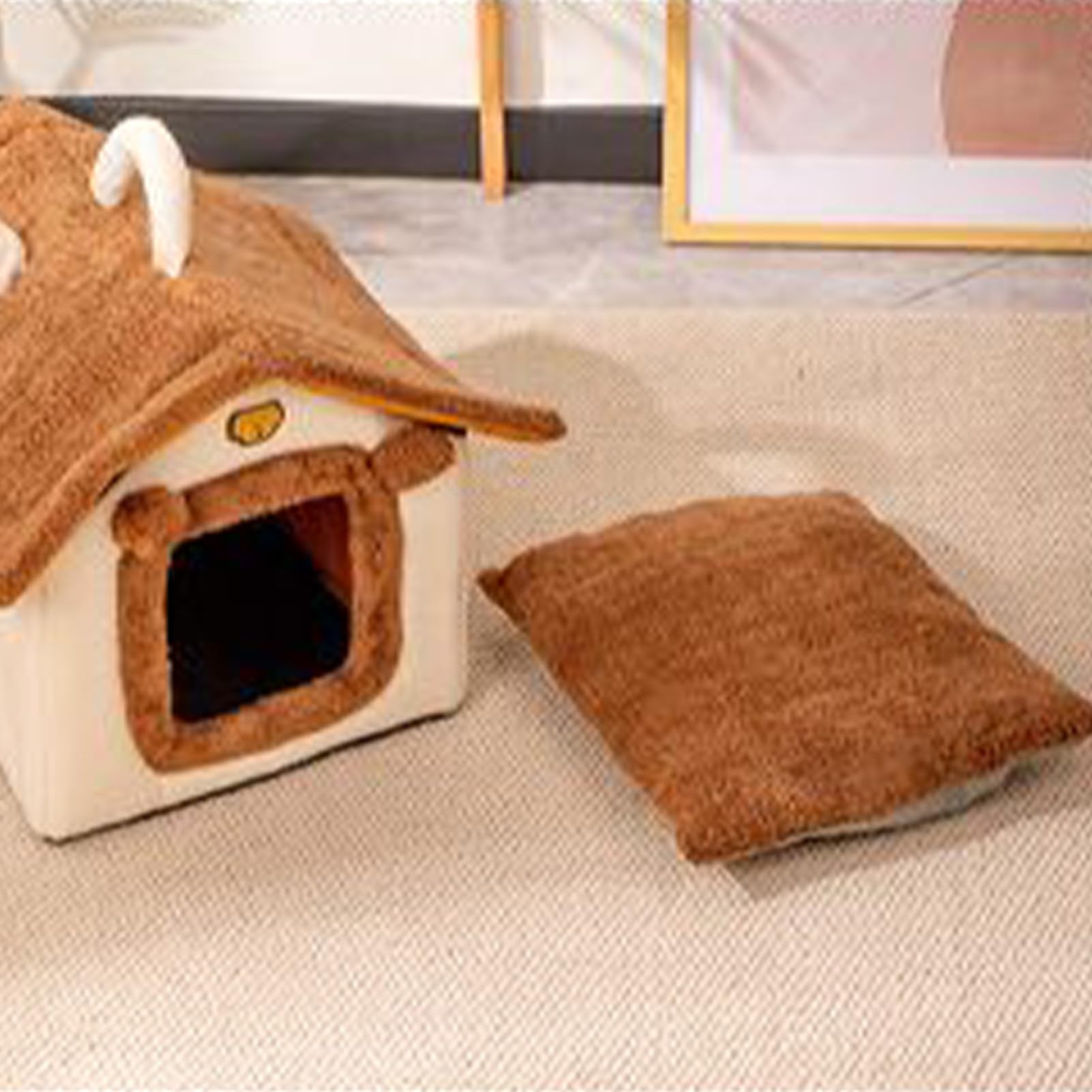 Cama Cueva Para Gatos Cerrado Suave Privado Y Cómodo | Cama para Gatos de Interior Para Dormir En Invierno En El Hogar, El Dormitorio, El Balcón, El Exterior Y El Viaje Para