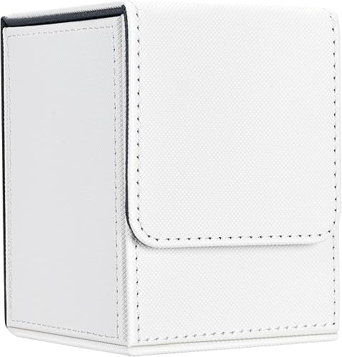 MTG - Caja de almacenamiento de tarjetas coleccionables de tamaño estándar, se adapta a más de 80 tarjetas de doble manga, funda de cuero compatible