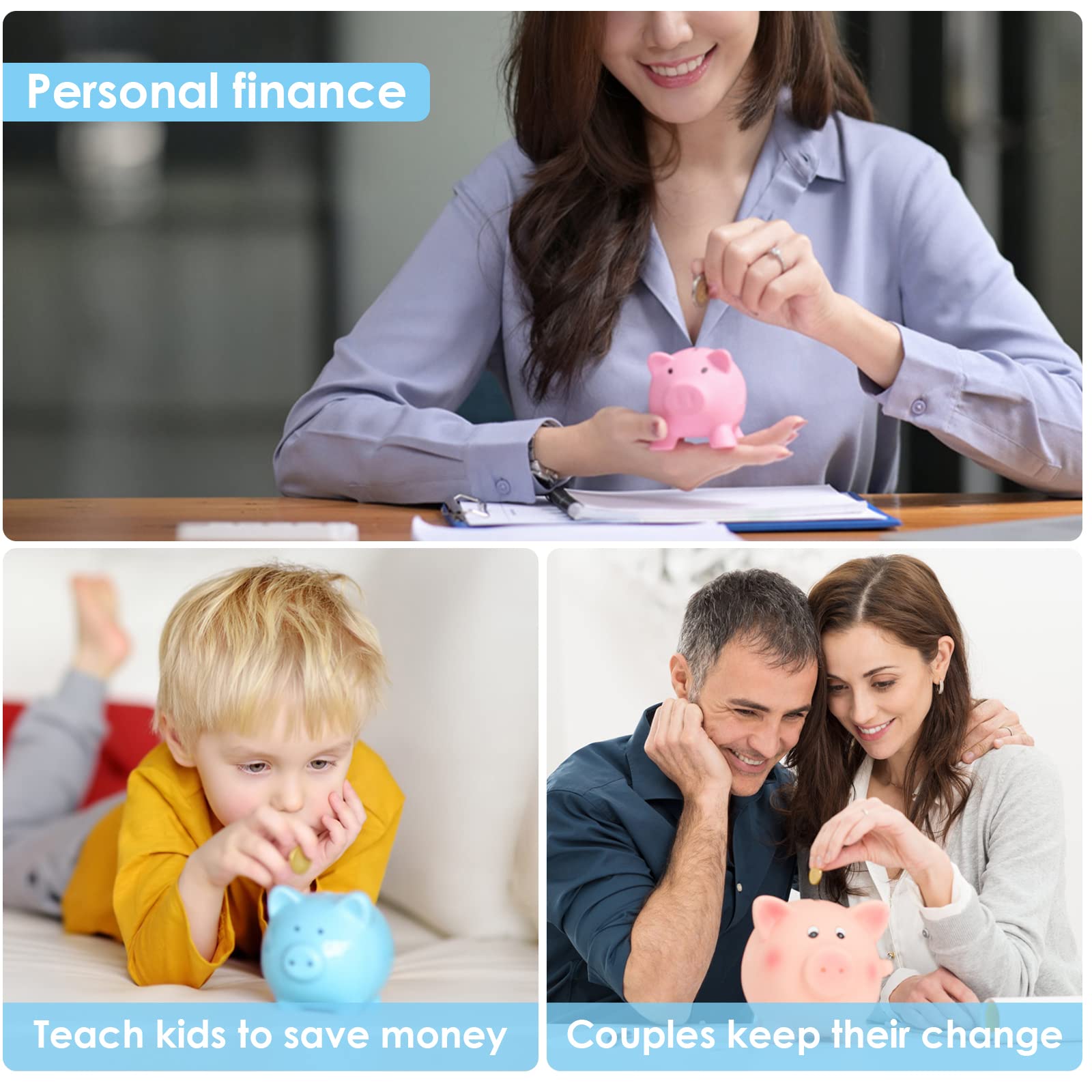 8pcs Round Rubber Plugs For Piggy Banks - Bottom Seals For Money Saving Boxes