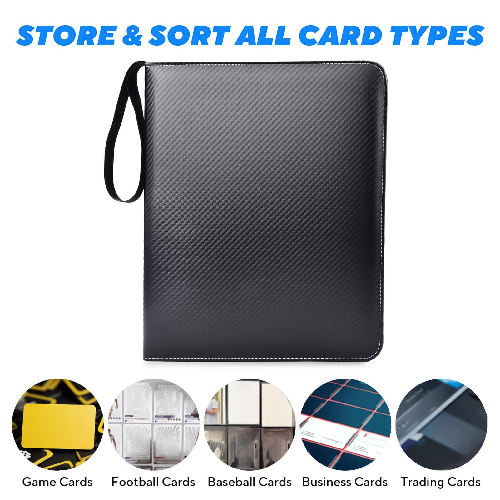 Raccoglitore Carte Collezionabili Album Organizer Espositore Photocard Da | Raccoglitore Per Collezionisti Di Trading Card In PU 9 Tasche Cartella collezionisti, adulti, bambini, sport,