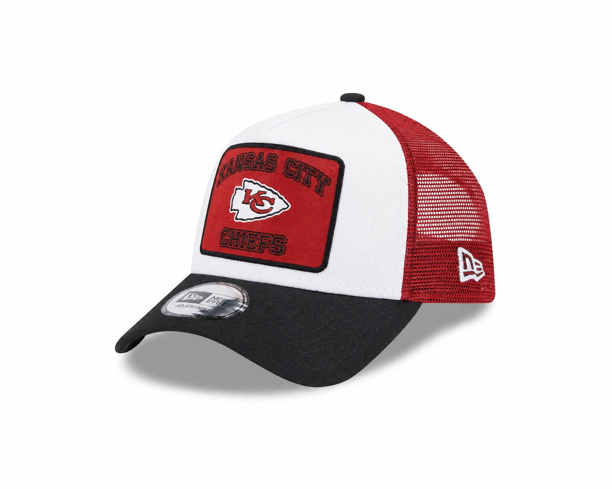 New Era Kansas City Chiefs NFL Patch A-Frame Adjustable Trucker Cap - One-Size โ image 1
