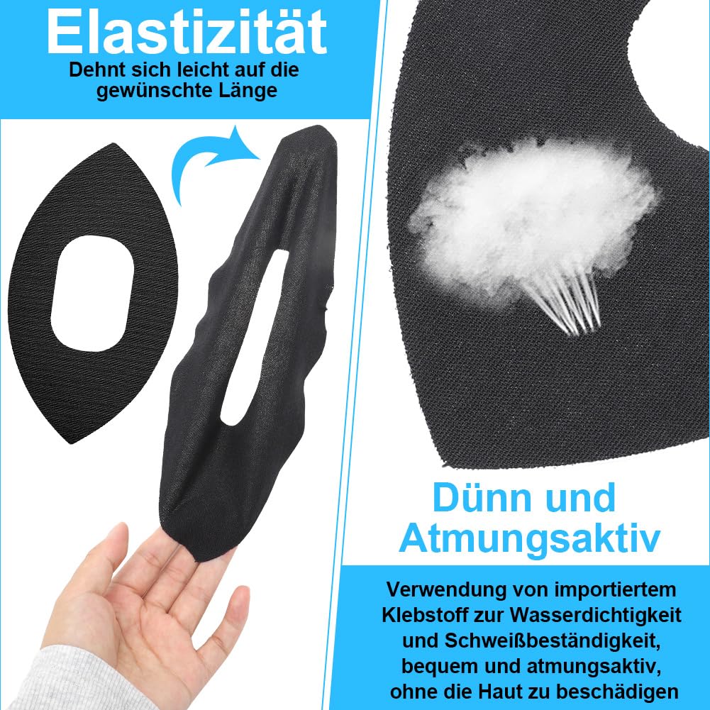 RANJIMA 12 Stück Kinesiologieband für Knie, Precut Kinesiotapes Vorgeschnittenes Kinesiologie Tape für Knieschmerzlinderung & Unterstützung, Wasserfestes & Elastisches Physio Tape für Knieschmerzen