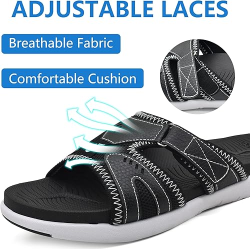 Miniatura 4 de Sandalias ortopédicas COFACE para hombres, sandalias de recuperación deportiva para fascitis plantar, plantillas suaves y ligeras para hombres