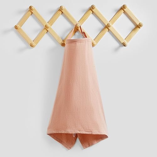 Miniatura 4 de Insular Funda de lactancia de muselina para lactancia materna, fundas de lactancia transpirables con cuello de arco para mamá, delantal de lactancia
