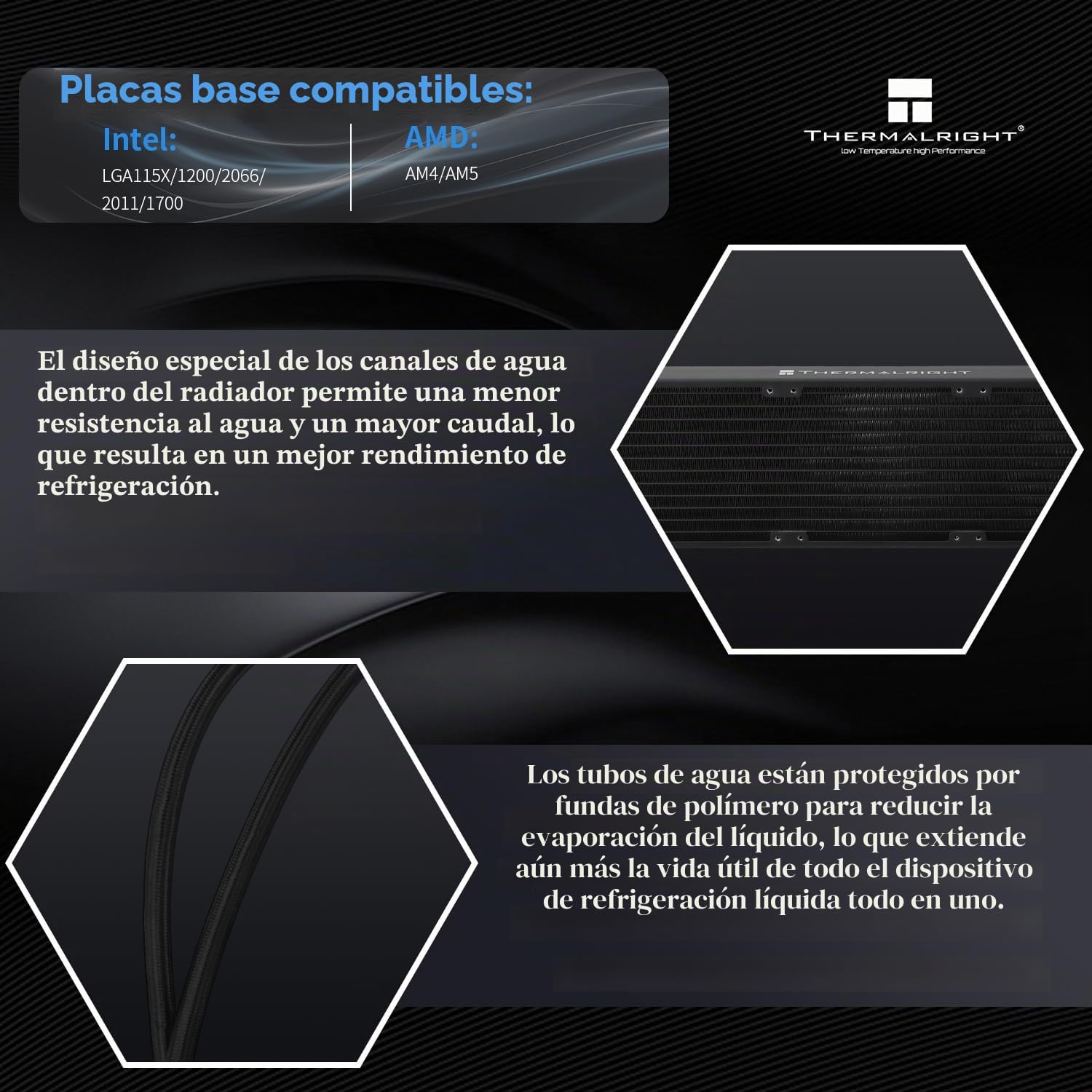 TR Elite Vision 360 ARGB NEGRO ENFRIADOR DE AGUA PARA CPU CON VENTILADOR TL-K12 PWM, VELOCIDADES DE 2150 RPM, PANTALLA LCD IPS CON RESOLUCIÓN DE 320 * 320, ENFRIADOR DE CPU LÍQUIDO, PARA AM5/Intel