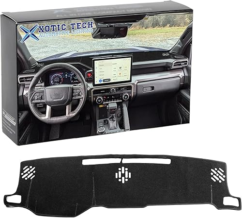 Miniatura 14 de x xotic tech Funda para salpicadero de consola central precortada, antideslizante, protector solar y antideslumbrante, alfombrilla para salpicadero
