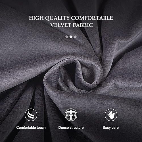 Miniatura 5 de Juego de 4 sillas de comedor de terciopelo, sillas de comedor copetudas con respaldo de botón, ribete de cabeza de clavo, sillas de comedor