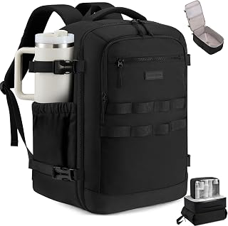 LOVEVOOK 40L Travel Backpack for Women & Men, TSA Approved Carry On Backpack with 3 Packing Cubes, Waterproof Personal Item Bag Fits 17 Inch Laptop, Weekender Essentials Overnight Backpack for Trip