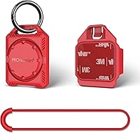 Vista 11 de PROfezzion Secure Air Tag Holder Case with Key Ring, 3M Adhesive Mount and Loop Strap for Keychain, Dog Collar, Backpack, Luggage Bag, Bike, Car &