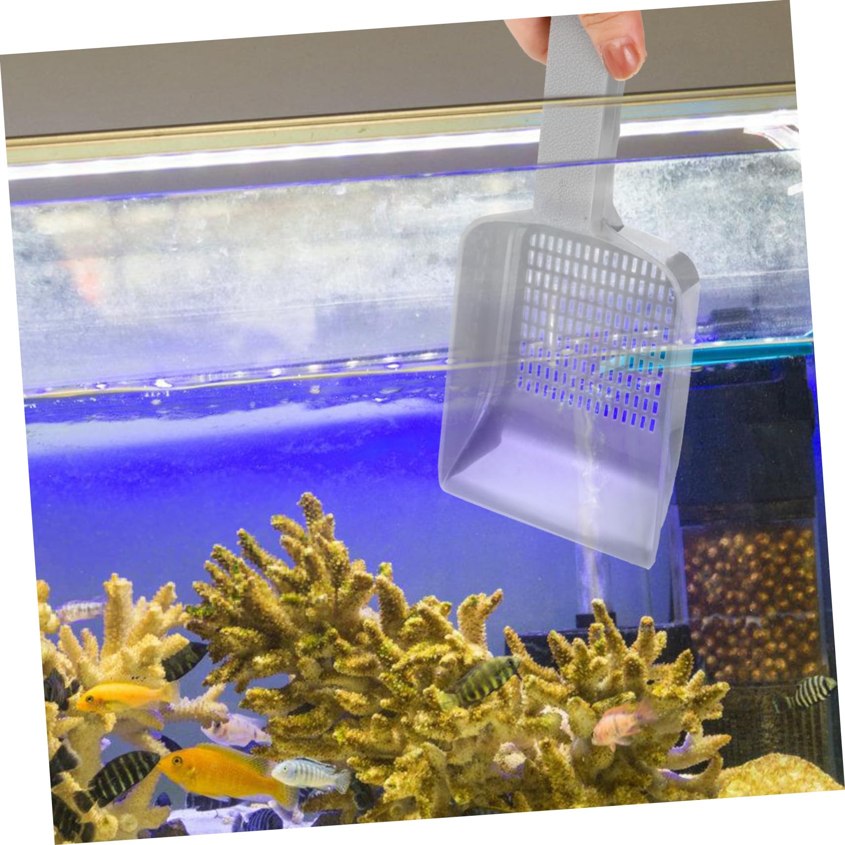 Levemolo Aquarium Cleaning Kittank Fish Tank Accessories Sand Scoop for Aquarium Soil and Gravel