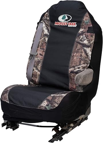 Mossy Oak Funda de asiento de camuflaje, ajuste universal, Mossy Oak Infinity Camo, individual