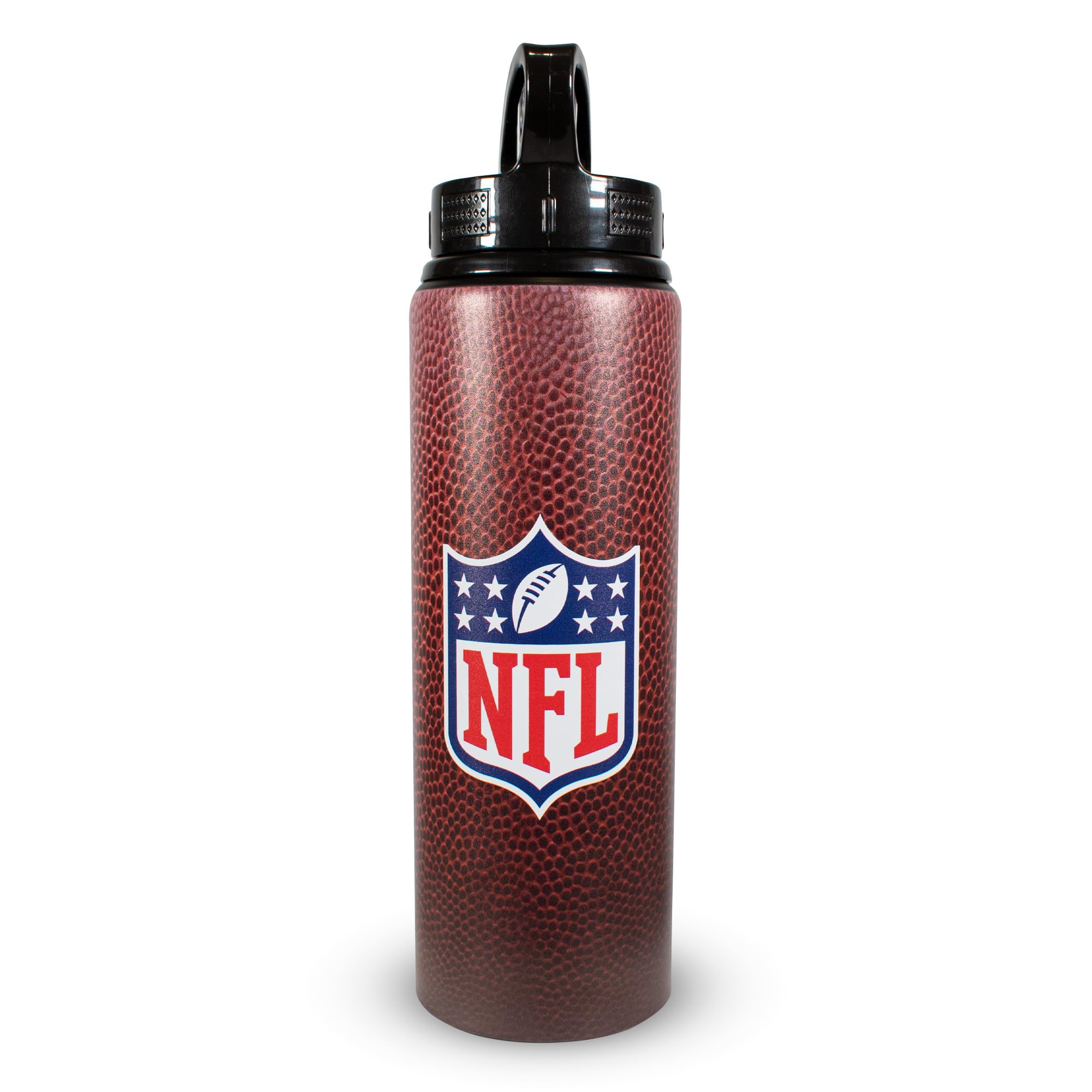 Hy-Pro Officially Licensed NFL 750ml Aluminium Water Bottle – American Football Water Bottle for Boys, Official Logo Design – Ideal NFL Gifts, School & Gym, Fade Design, Football Design
