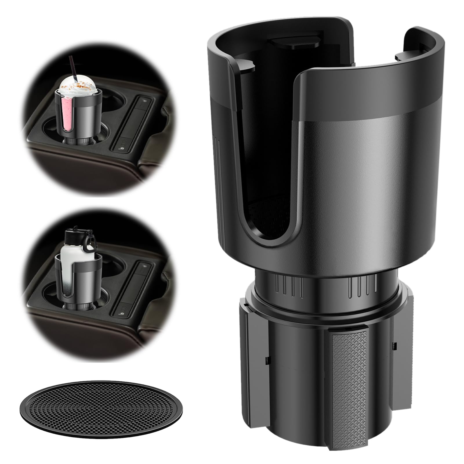 Cup Holder Expander For Car, Adjustable Drink Cup Holder For Cars, Stanley In-Car Extender Holder, Fixed Insert Compatible With Most Water Bottle, Water Cup, Drinks