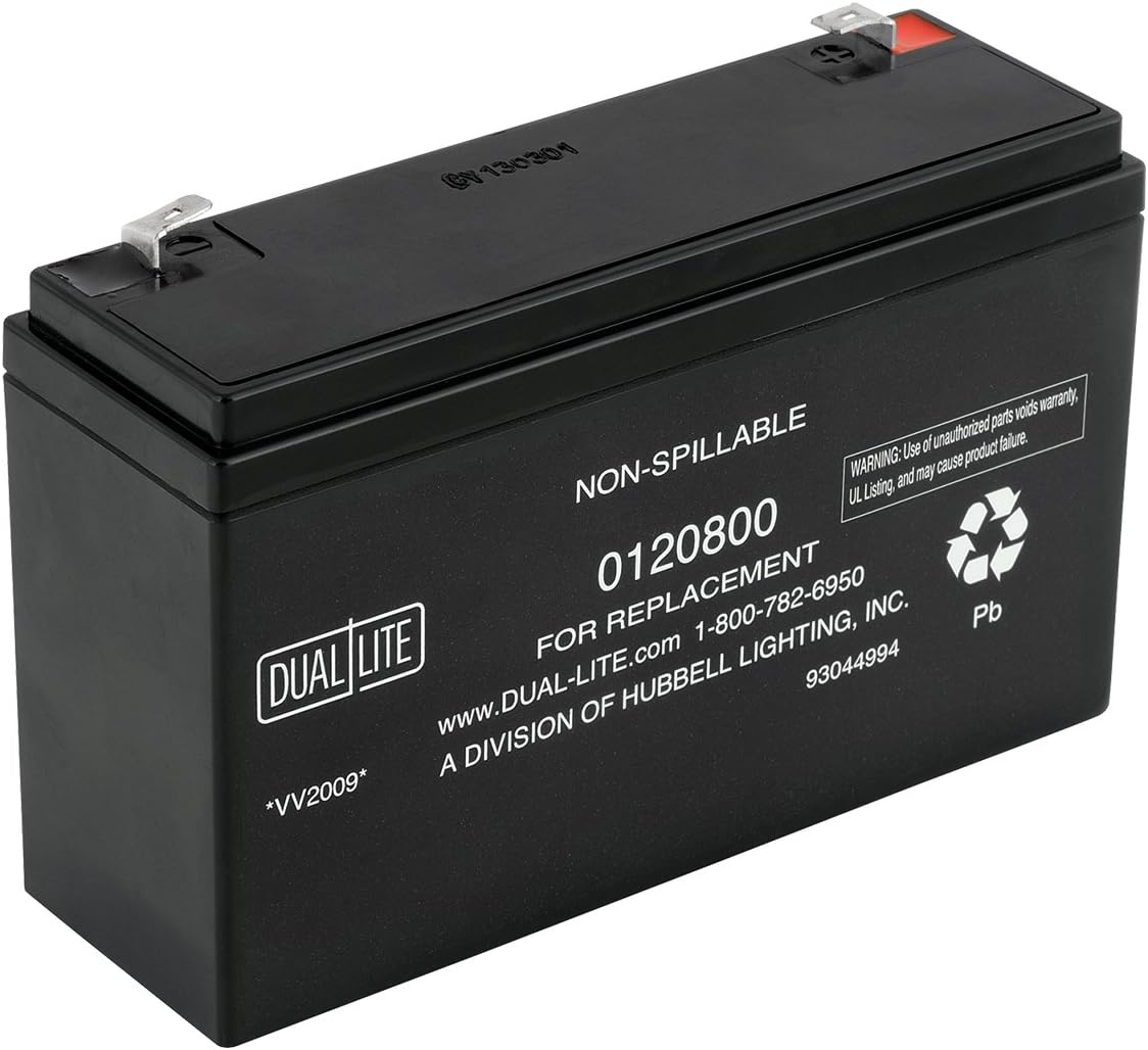 Featured Product Dual-Lite 0120800 Approved 6-volt 10-12Ah 5.5-Amp for 90-Minute New SLA Battery
