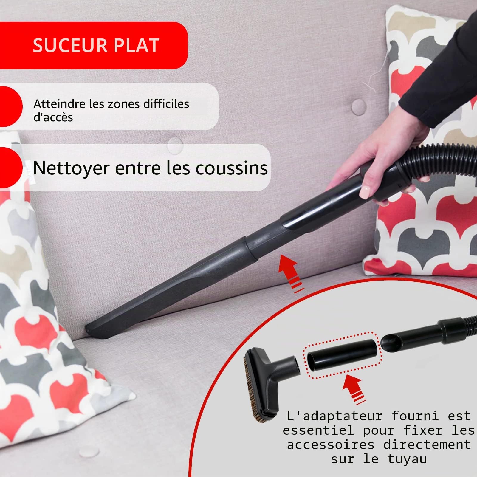SPARES2GO Kit De Brosses De Rechange pour Numatic Henry Hetty Aspirateur (2,5 m)