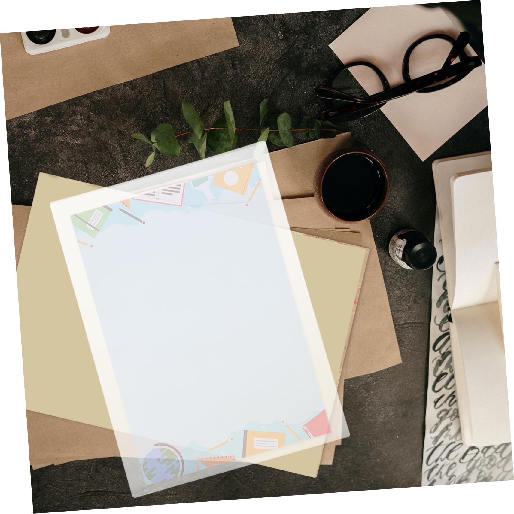 Mipcase 100pezzi Laminazione Termica Pellicola Di Laminazione in Plastica Ad Fogli Di Termica Per Ufficio e Casa Protettivo Resistente Graffi