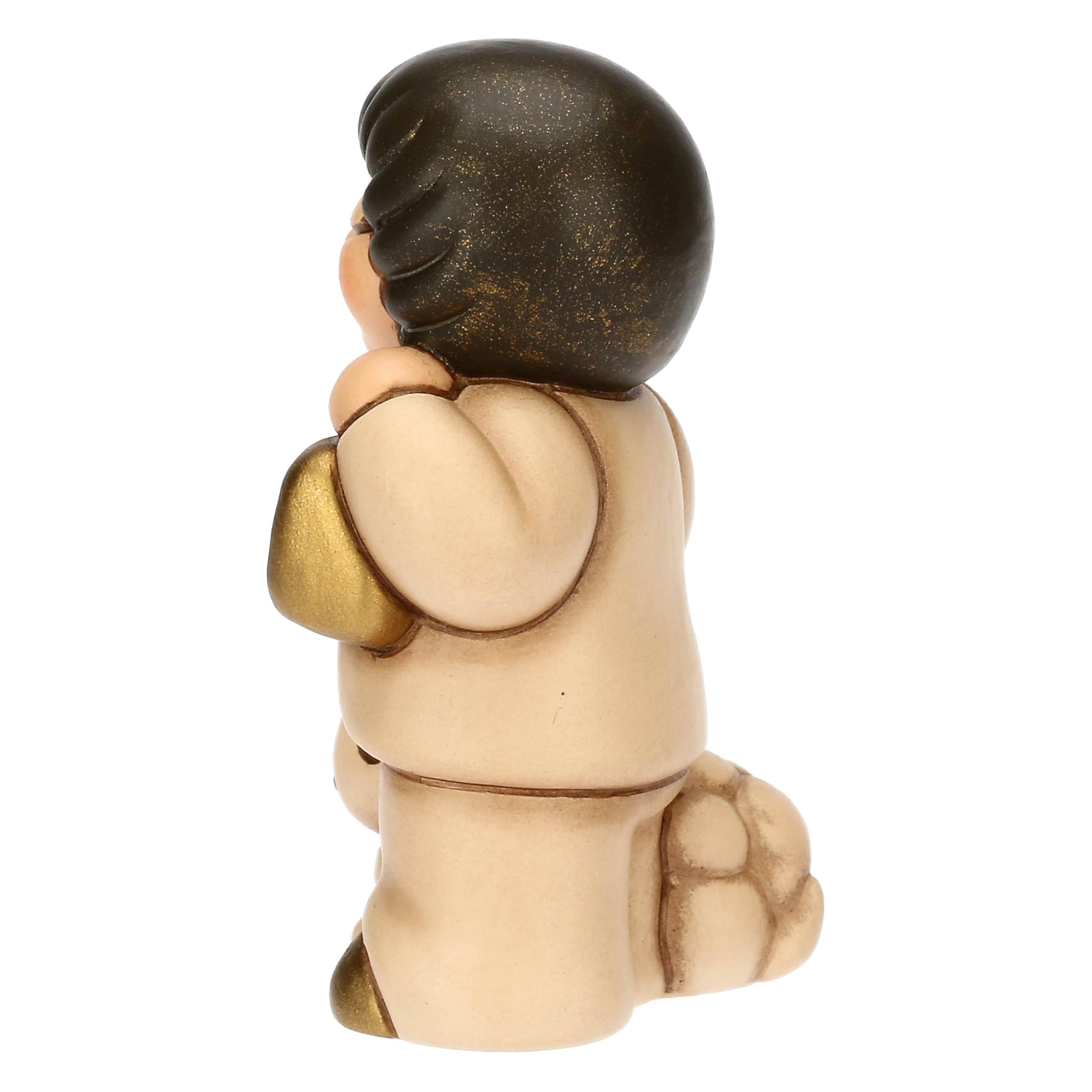 THUN - Bimbo con lanterna - ceramica - Collezione Presepe Classico - 4,5 x 3,4 x 6,5 cm