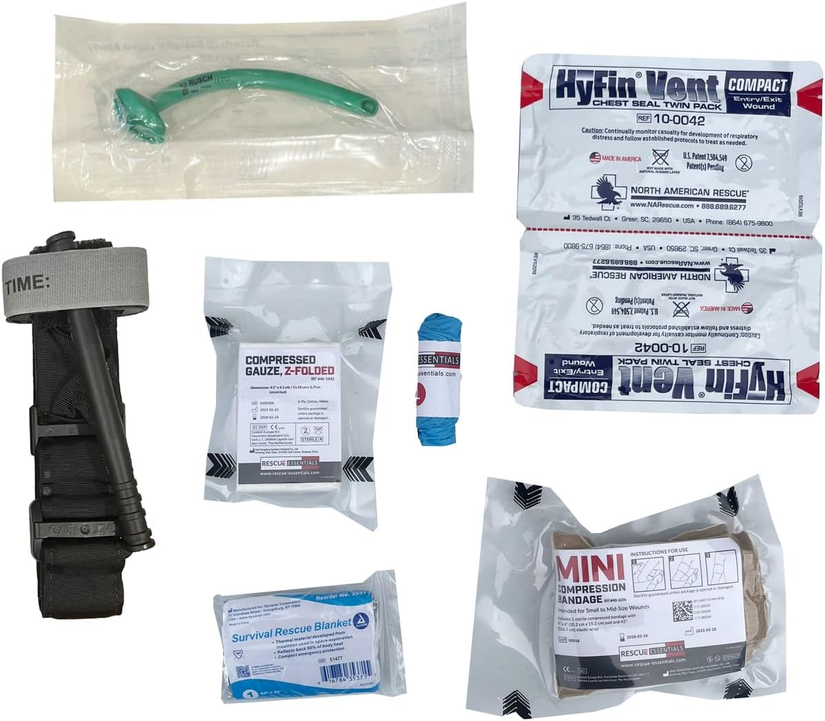 Rescue Essentials Mini Rip-Away IFAK with Contents (Black)