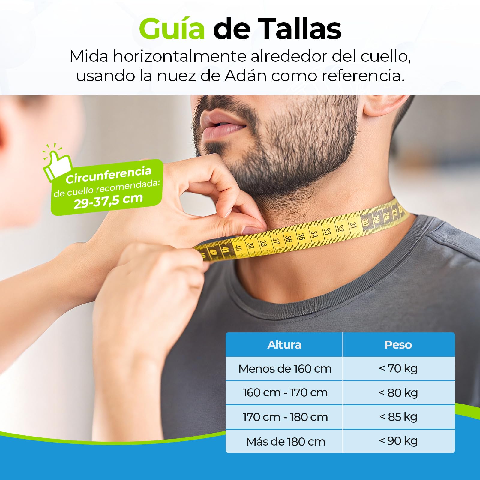 AUVON Traccion Cervical Inflable para Estiramiento Cervical con Diseño Innovador de 3 Capas en Tamaños Variables para Descompresión, Collarín para Alivio Inmediato, Soporte del Cuello, Uso en el Hogar