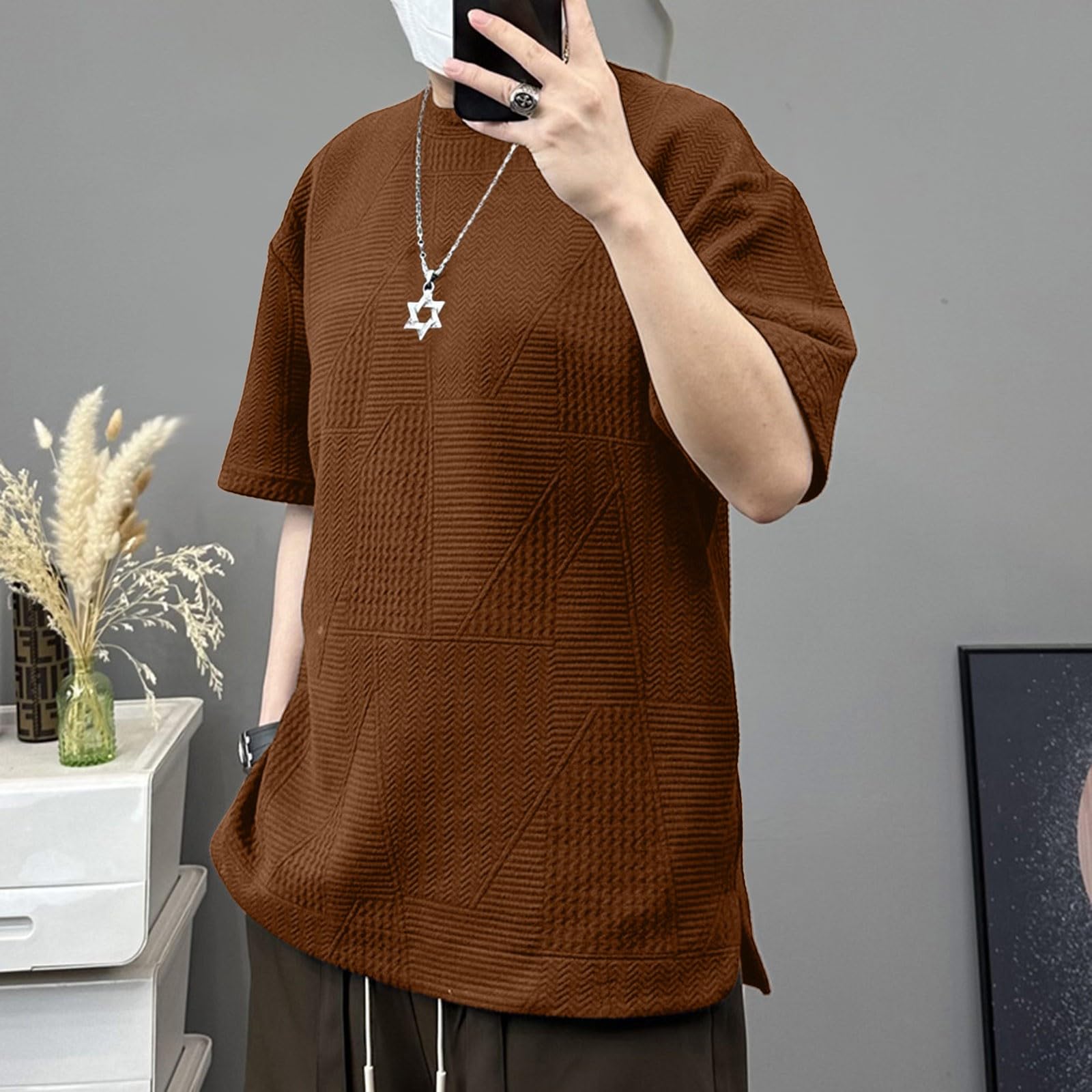 Herren Tshirt Herren Sportstyle sportliches Muskelshirt aus superweichem Stoff, ärmelloses Sportshirt mit Loser Passform Outdoor Sportshirt
